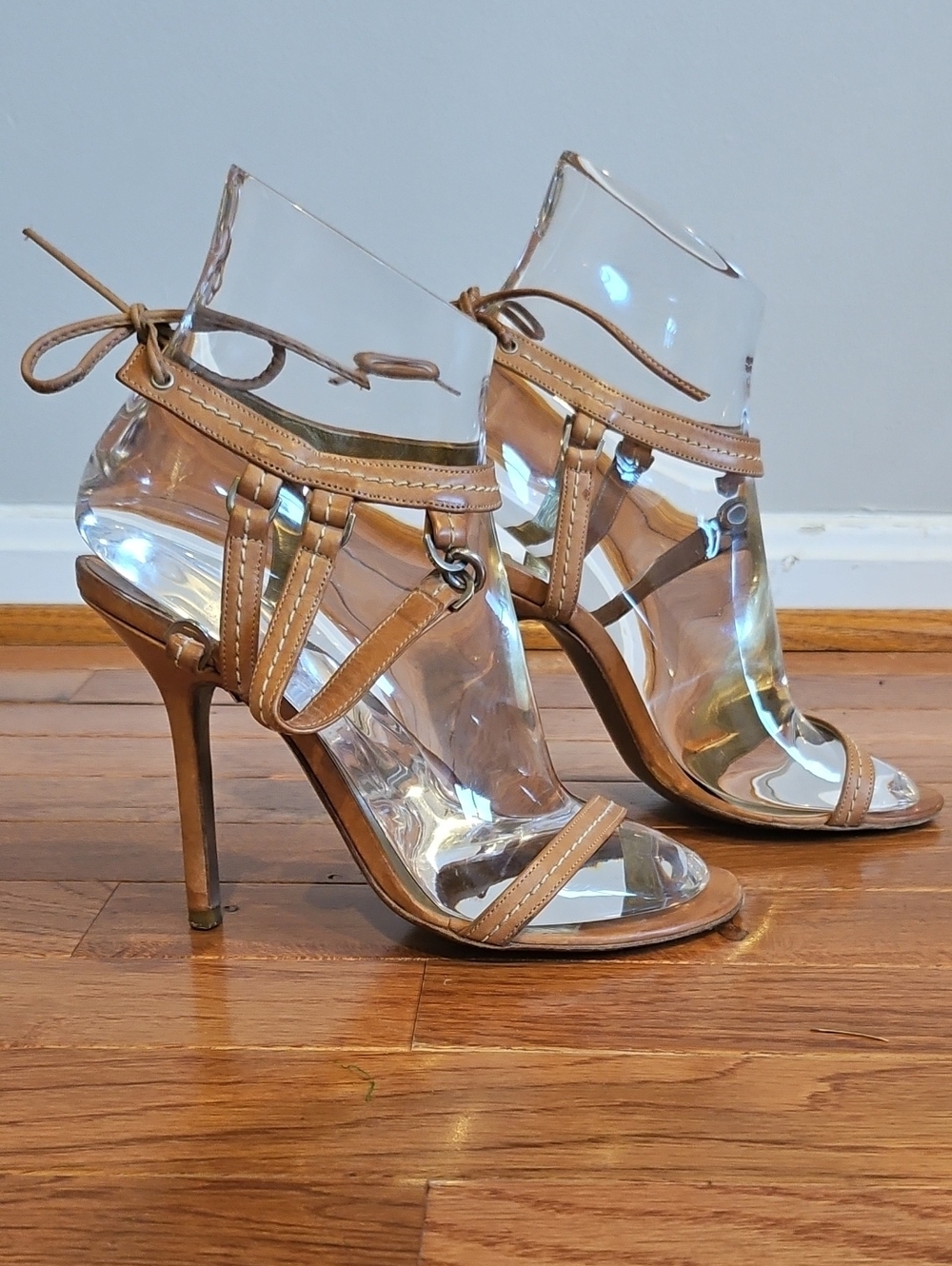 Givenchy Strappy Tan High Heel Sandals Sz36